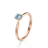 Pierścionek różowe złoto z akwamarynem AJPZ_114 Pierścionek różowe złoto z akwamarynem AJPZ_114